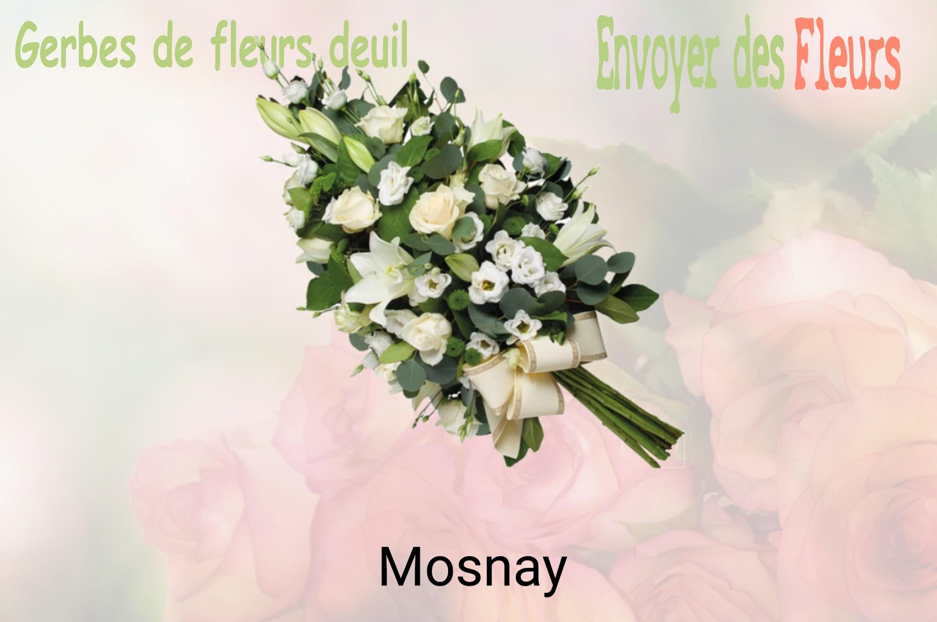 Gerbe de fleurs de deuil livrée à Mosnay
